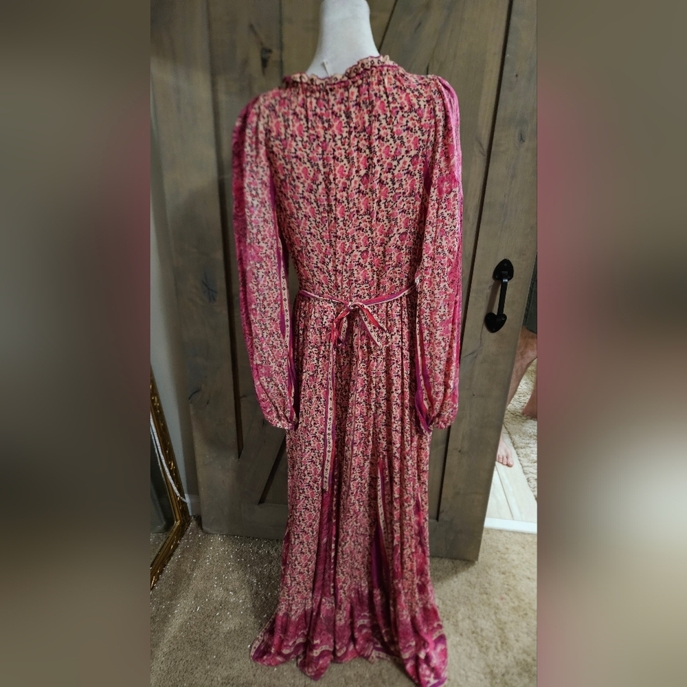 FREE PEOPLE Happy Feelings Midi/maxi Dress. Floral Pink/purple Multi. Size XS - Picture 15 of 16